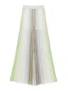 Missoni Vertical Stripe Trousers With Shimmering Textures In Green