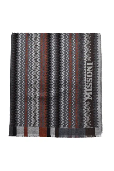 Missoni Grey Wool Scarf In Gray
