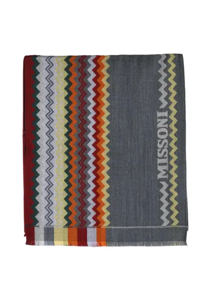 Missoni Grey Wool Scarf In Gray