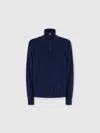 Missoni Half-zip Sweater With Tone-on-tone Zigzag Pattern In Blue