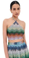 Missoni Pixel-effect Zigzag Pattern Top In Multi