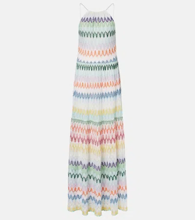 Missoni Halterneck Lamé Maxi Dress In Multi