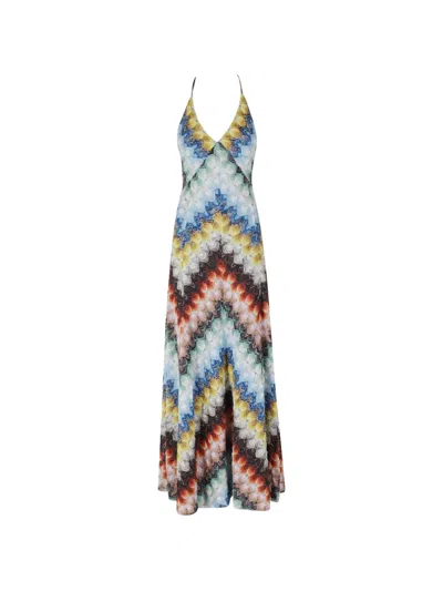 Missoni Halterneck Maxi Dress In Multi