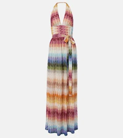 Missoni Halterneck Maxi Dress In Multi