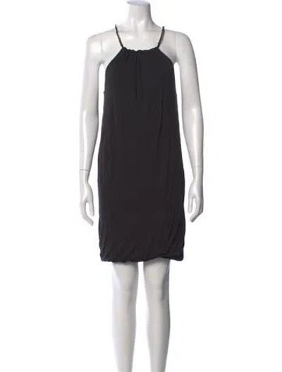 Pre-owned Missoni Halterneck Mini Dress In Black