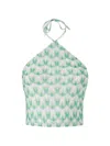 Missoni Halterneck Patterned Top In White