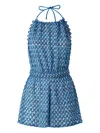 Missoni Halterneck Playsuit In Blue