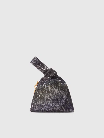 Missoni Handbag With Sequins And Logo Charm In Gray