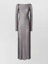 Missoni Handcrafted Knit Midi Dress With Long Sleeves