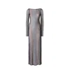 Missoni Handcrafted Knit Midi Dress With Long Sleeves In Brown