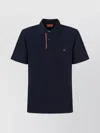 Missoni Handcrafted Polo Shirt Three-striped Collar In Blue