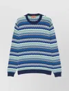 Missoni Handcrafted Zigzag Pattern Crewneck Sweater