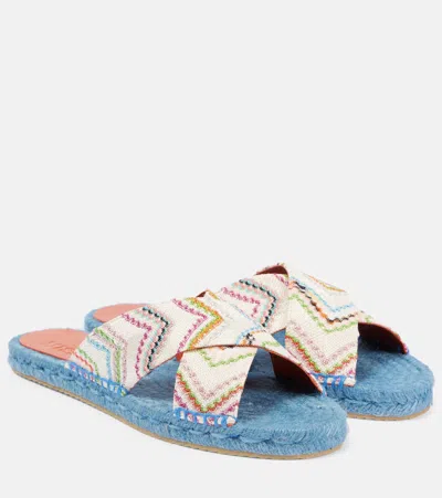 Missoni Harlow Zig Zag Raschel Sandals In Multicoloured