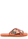 Missoni Harlow Raschel Sandals In Orange