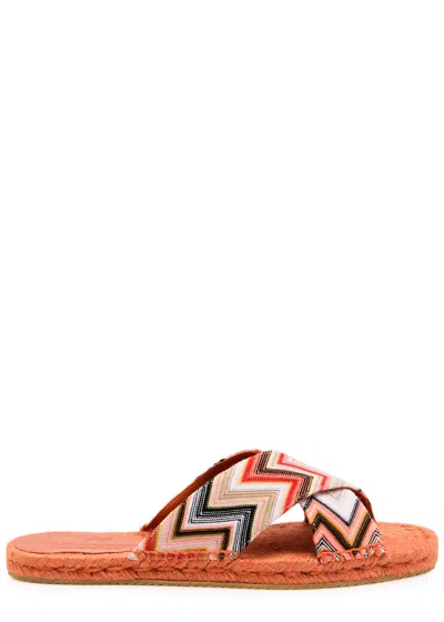 Missoni Harlow Zigzag Lamé Espadrille Sliders