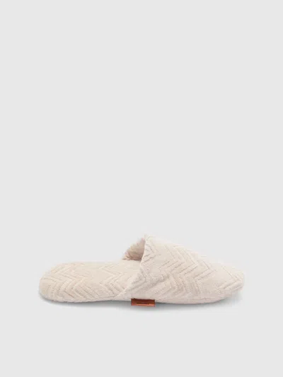 Missoni Hausschuhe Chalk Aus 100% Baumwolle Mit Chevron-muster