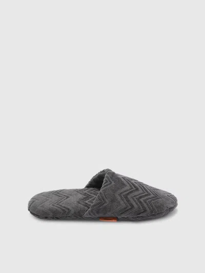 Missoni Hausschuhe Chalk Aus 100% Baumwolle Mit Chevron-muster