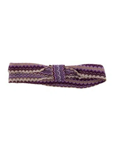 Pre-owned Missoni Head Band In Purple
