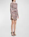 Missoni Striped Short Dress In Sm9fdmulticolor Red