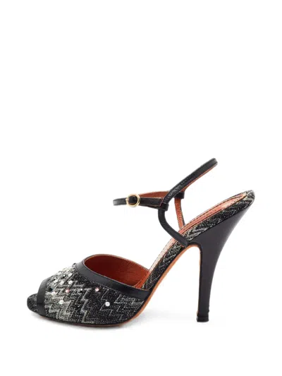 Pre-owned Missoni Heeled Sandals In Black