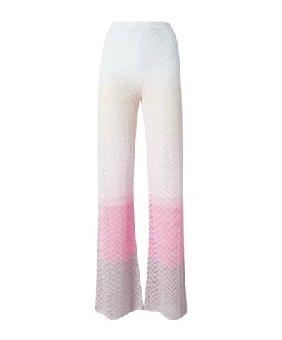 Missoni Herringbone Casual Pants In White