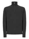 Missoni Half-zip Sweater With Tone-on-tone Zigzag Pattern In Gray