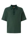 Missoni Cotton And Viscose Polo Shirt With Tone-on-tone Zigzag In Green