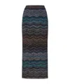 Missoni Viscose Skirt With Laminated Chevron Pattern In Multi