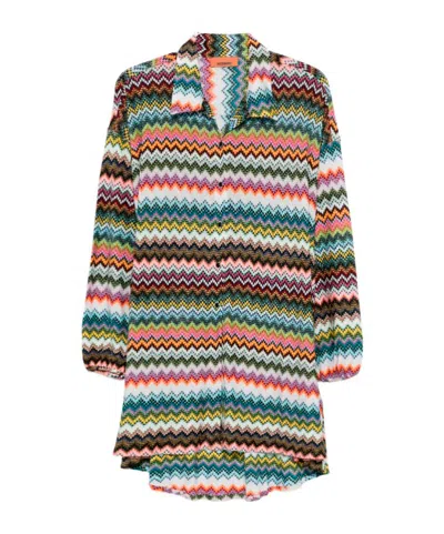 MISSONI MISSONI MACRO ZIGZAG PATTERN BLOUSE