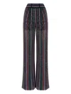 Missoni Herringbone-striped Sequin-embellished Trousers In Blue