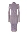 Missoni Woman Midi Dress Lilac Size 6 Wool In Purple