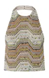 Missoni High-neck Caperdoni-knit Halter Top In Multi