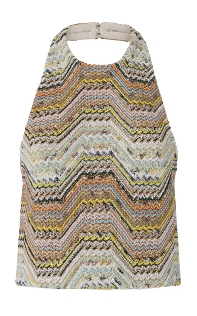 Missoni High-neck Caperdoni-knit Halter Top In Multi