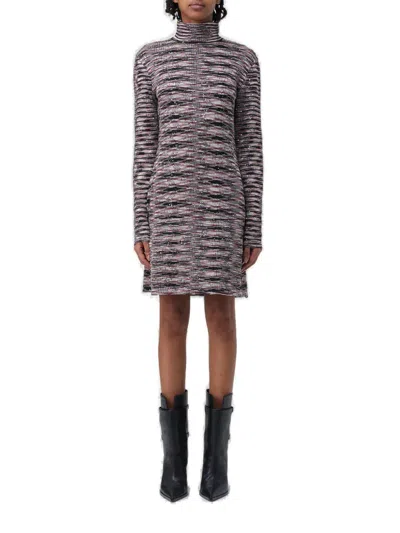 Missoni High Neck Long-sleeved Dress In Multi
