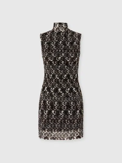 MISSONI MINIKLEID MIT STEHKRAGEN AUS STRUKTURIERTER SPITZE