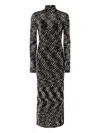 Missoni Langes Kleid Mit Stehkragen Aus Flammspitze In Black