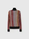 Missoni Zigzag Turtleneck Sweater In Multicoloured