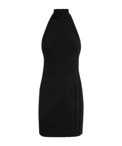 Missoni High Neck Sleeveless Dress In Black
