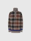 Missoni High-neck Sweater With Check Pattern In Multi