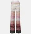 Missoni High-rise Lamé Flared Pants In Multi