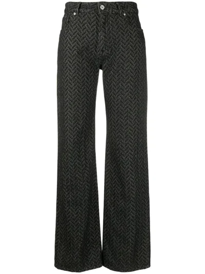 Missoni High-waist Wide-leg Jeans In Black