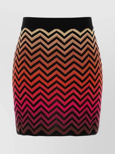Missoni High-waisted Cotton Blend Mini Skirt With Embroidery