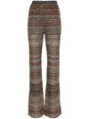 Missoni Sequin Embellished Flared Knitted Trousers In Black