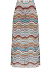 Missoni Wavy Print Beach Pants In Blau