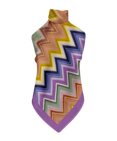 Missoni High-neck Triangle Vest In Multi