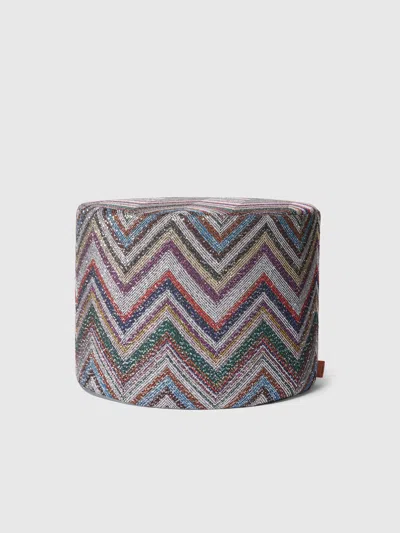 Missoni Holiday Cylindrical Pouffe 40x30 Cm In Multicoloured