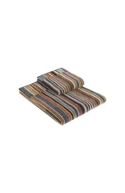 Missoni Home 2-piece Jazz Bath Towel Set In Striped Cotton Terry In Multicoloured