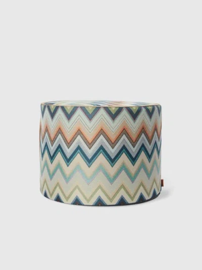 Missoni Home Agadir Cylindrical Pouffe 40x30 Cm In Multi
