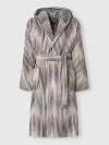 Missoni Home Arpeggio Bathrobe In Slub Cotton Terry In Brown