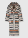 Missoni Home Bernard Bathrobe In Cotton Terry With Zigzag Pattern In Multicoloured
